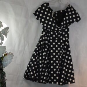 Polka Dot Dress 50's Style SZ 9/10 Le Chateau